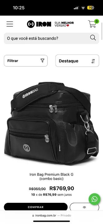 Bolsa térmica, 16L, iron bag - TAM G - Foto 2