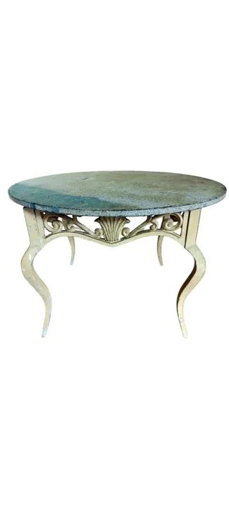 Mesa provençal de centro de metal antiga - Foto 5