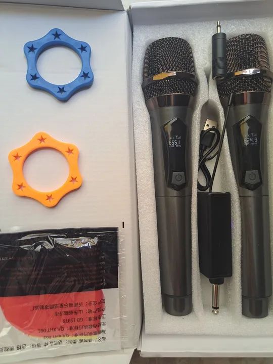 MICROFONE DUPLO SEM FIO ORIGINAL.