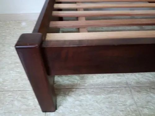 Vendo Cama De Solteiro De Imbuía Maciça - Foto 5