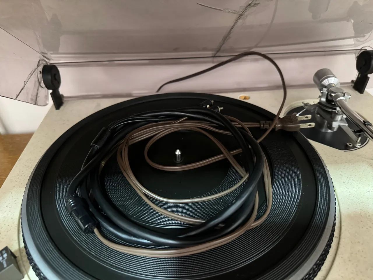 Toca discos Kenwood , braço Microseiki original e cabo RCA destacável - Foto 4