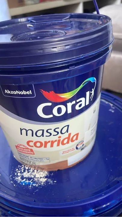 Massa corrida Coral - Rendimento de até 17m² NOVO - lacrada