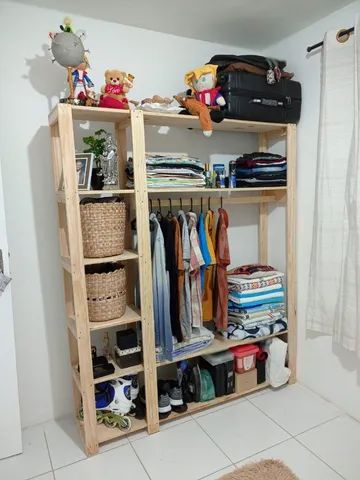 Arara de Palete. Móveis rústicos artesanal feitos de Pallet, Pallets, palete e pinus. - Foto 2
