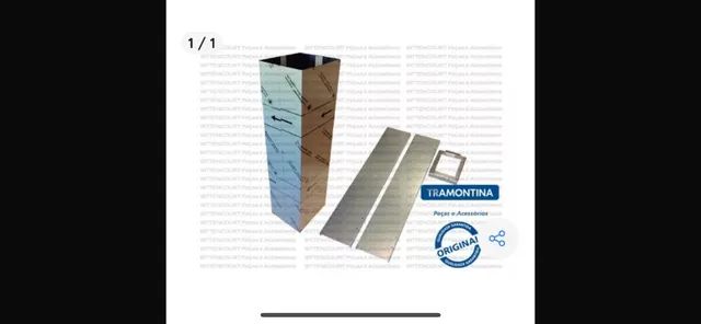 Conjunto chaminé inferior ilha 1180 Tramontina 