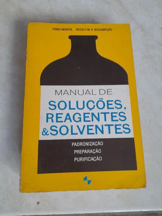 Livro Química Soluções, Reagentes e Solventes Química