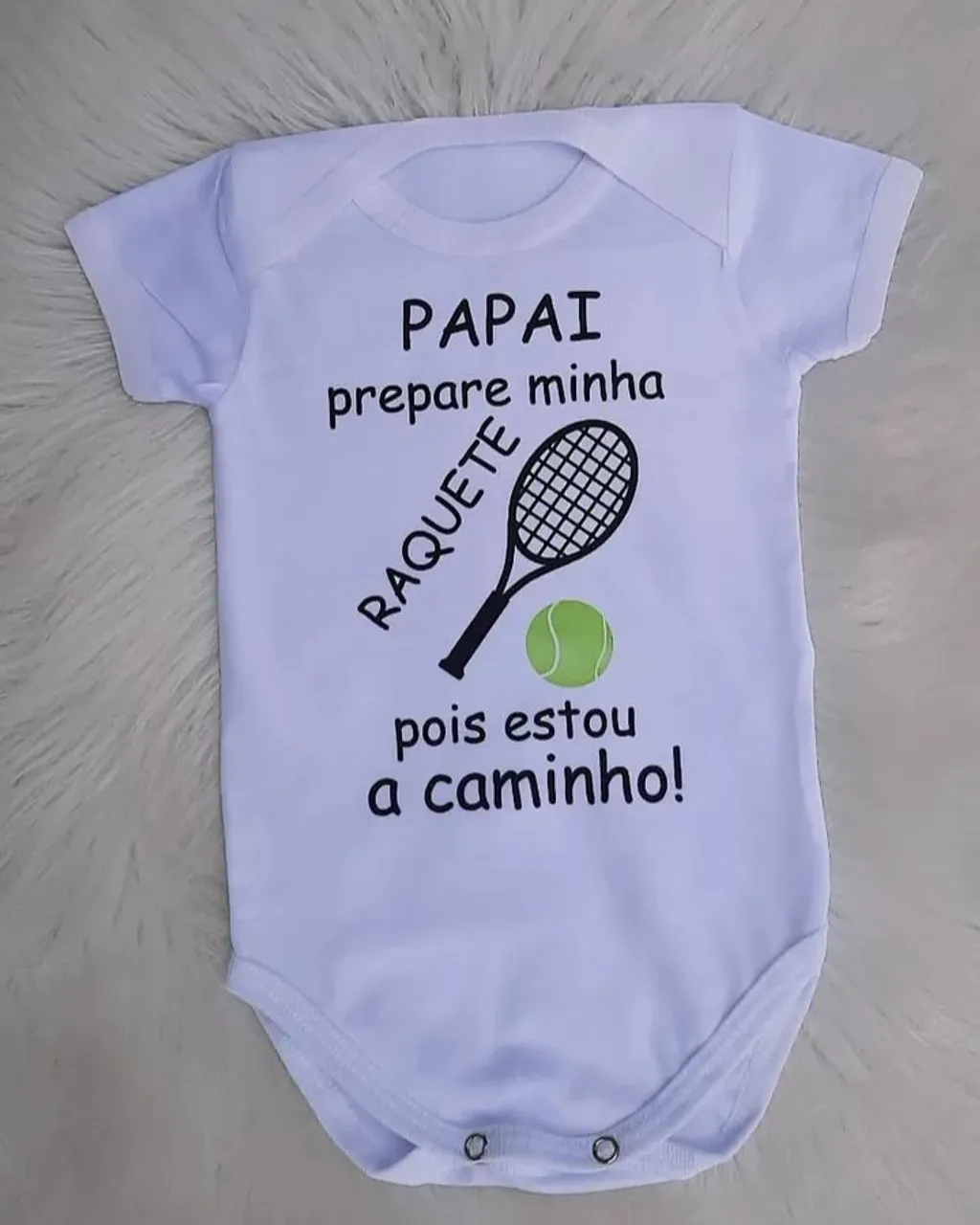 Body Bebê Tênis - Papai Prepare a Raquete!