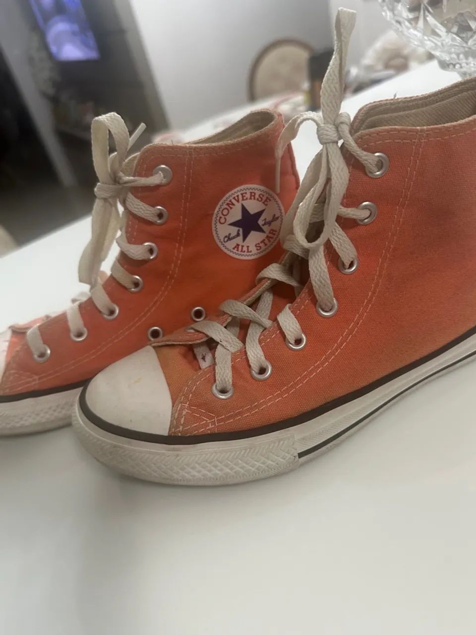 Tênis Converse Infantil Laranja n 32 - Foto 2