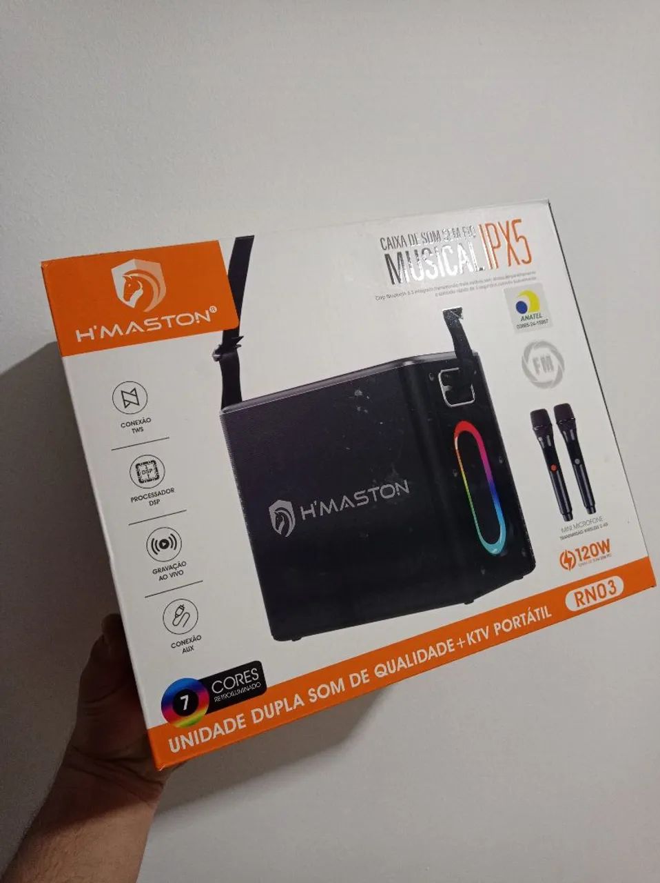 Caixa de Som Bluetooth H'MASTON RN03 - 120W - IPX5
