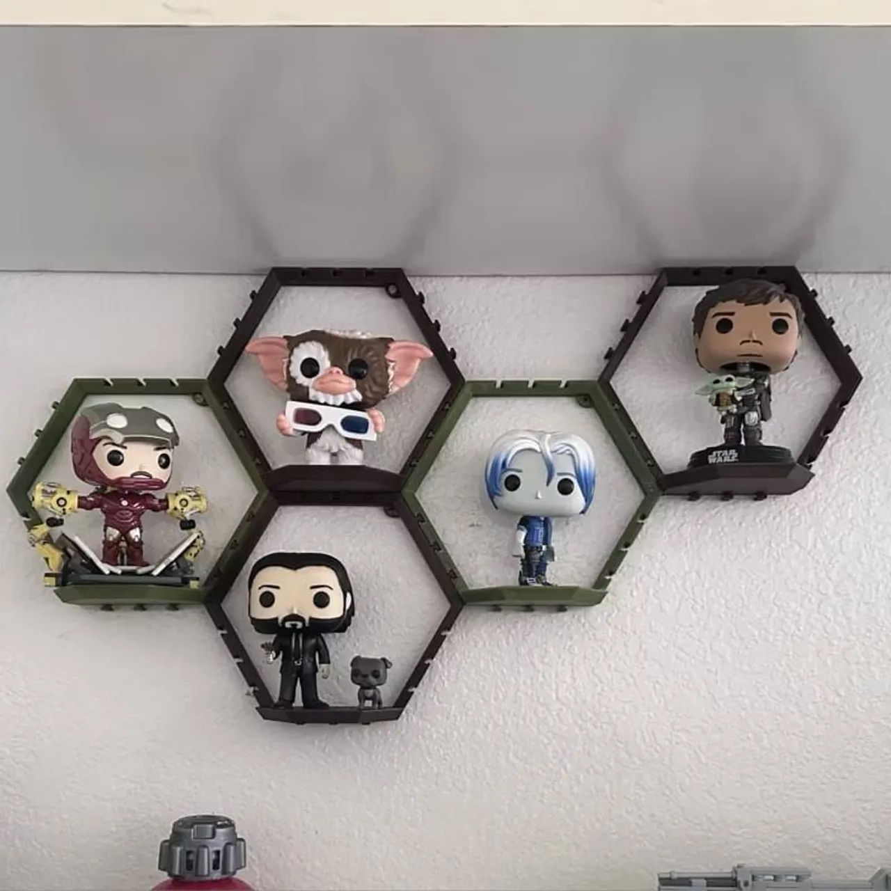 Prateleiras Hexagonais - Suportes de Funko 