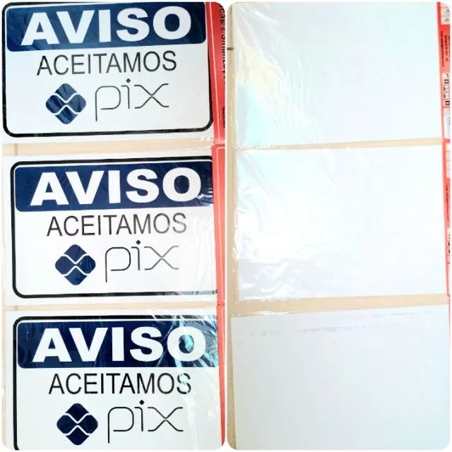3 Placas de Aviso, Identificação Aceitamos Pix - Foto 2