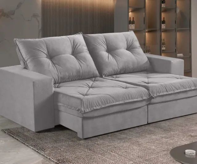 Sofá Prime 2,50m Retrátil/Reclinável Molas Ensacadas D28 