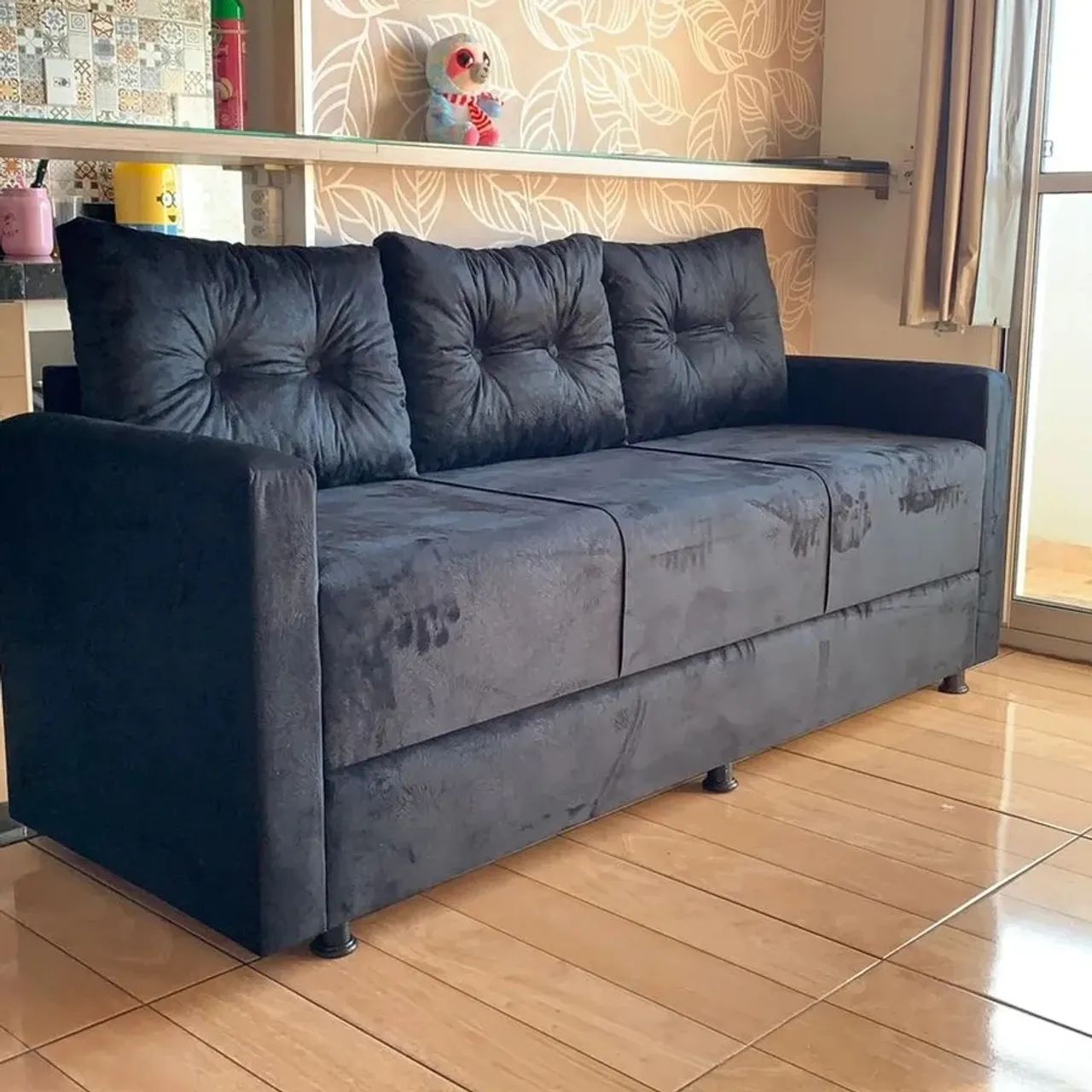 Sofá cama 3lug 1 cama casal Safira diretamente de fábrica - Foto 3