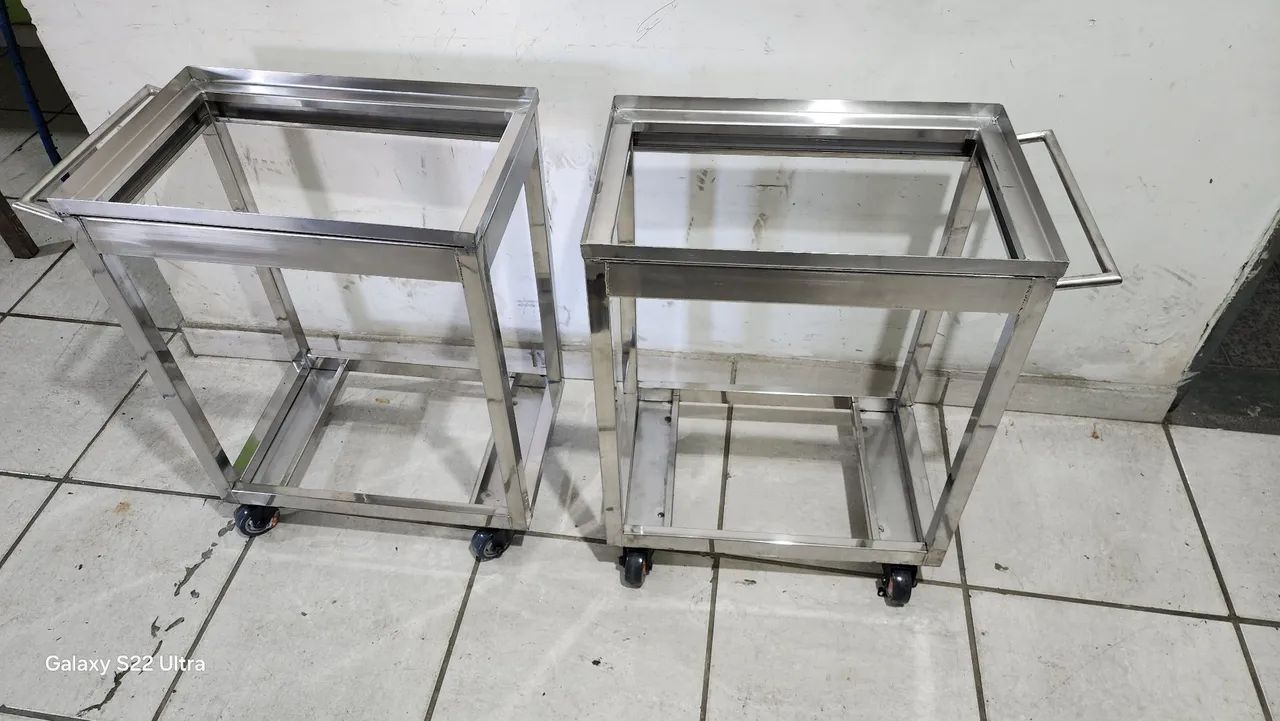 Carrinho transportador aço inox - Foto 4