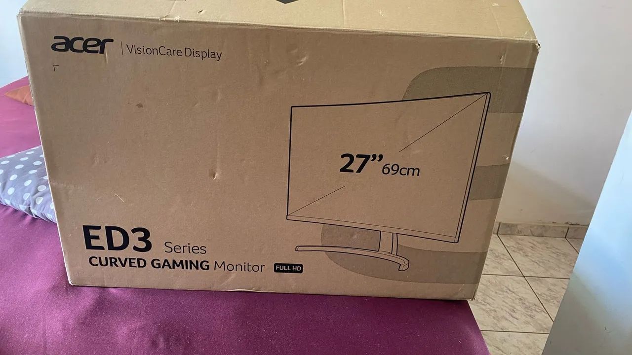 Vendo Monitor Acer gamer 165Hz Curvo 27 Polegadas - Foto 2