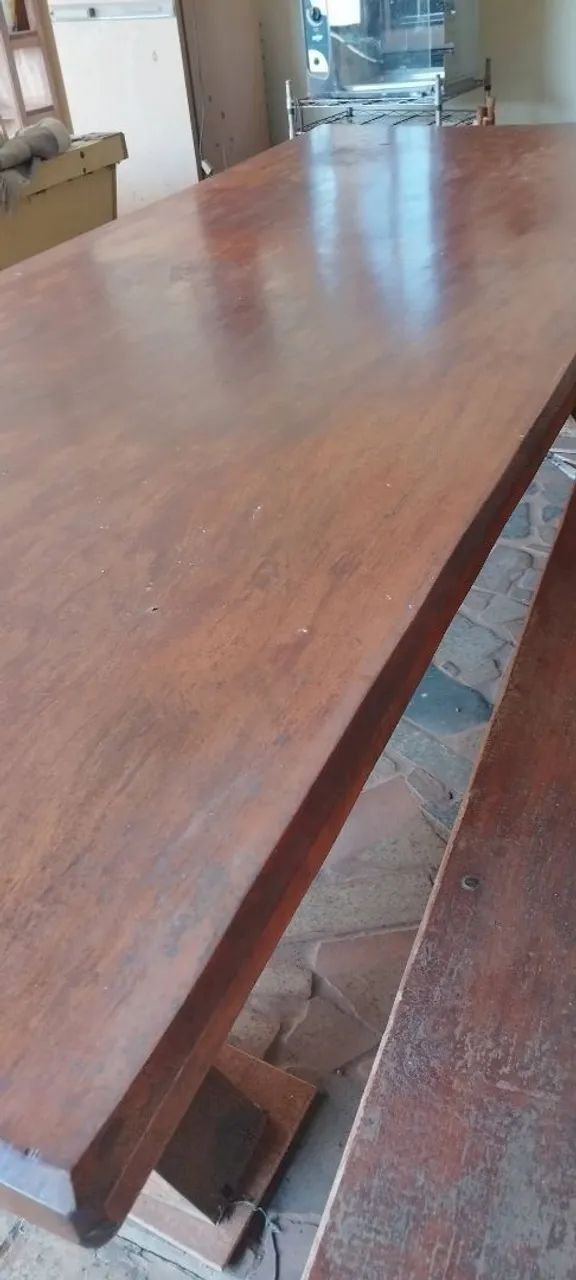 Mesa Rústica em Madeira Maciça - Foto 4