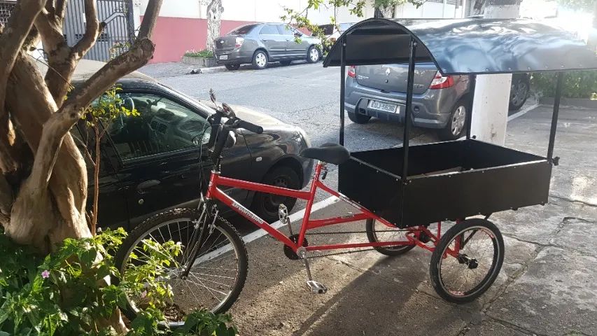 VENDO TRICICLO BIKE FOOD COM TETO FOOD TRIKE - R$ 1800 (ACEITO TROCAS)
