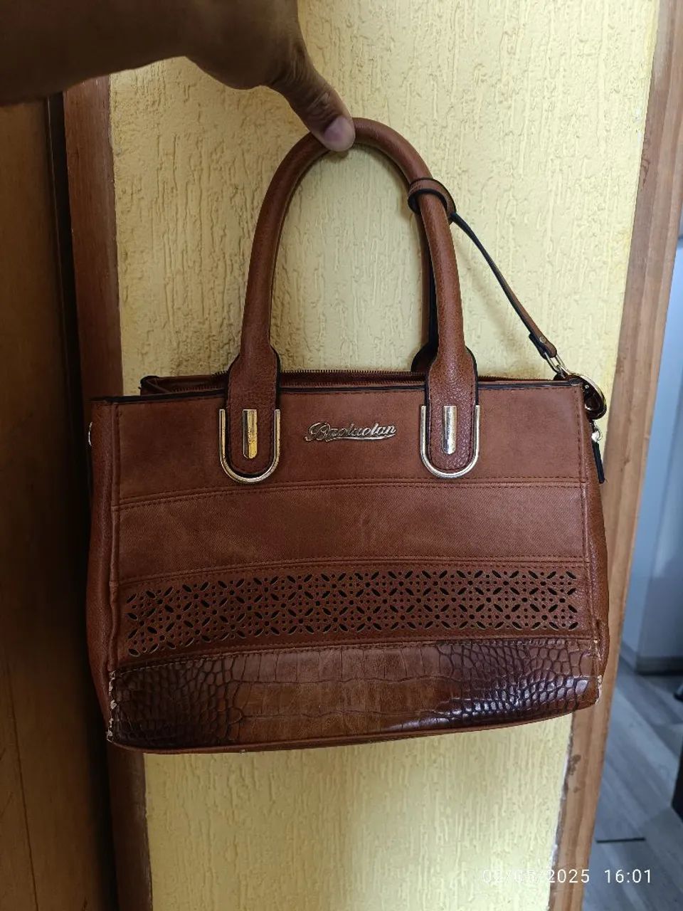Bolsa de mão Rebecca Bonbon marrom