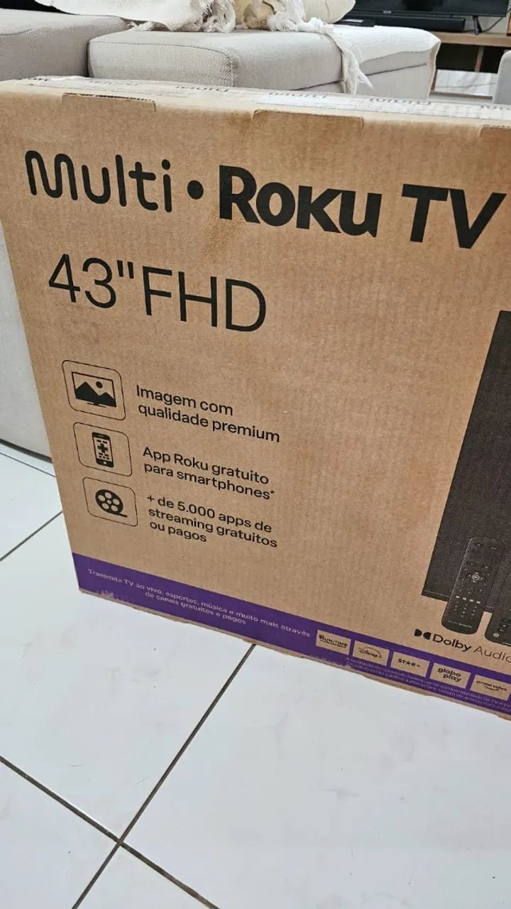 Smart Tv Dled 43 Full HD Multi Roku Lacrada - Foto 3