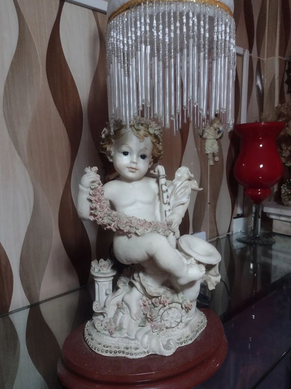 Escultura de Anjo de Porcelana para Decoração