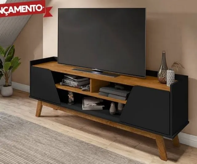 Rack para TV de ATÉ 65" Polegadas Pés em Madeira Maciça (ENTREGAAS EM ATÉ 24h)