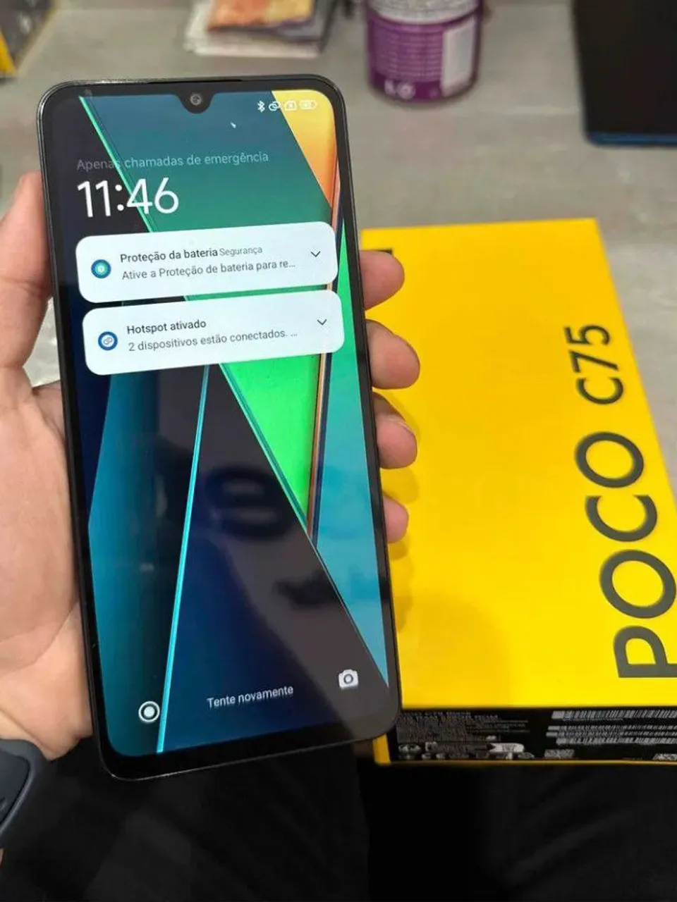 Poco C75 NFC 12 ram 256g de memória na caixa Novo