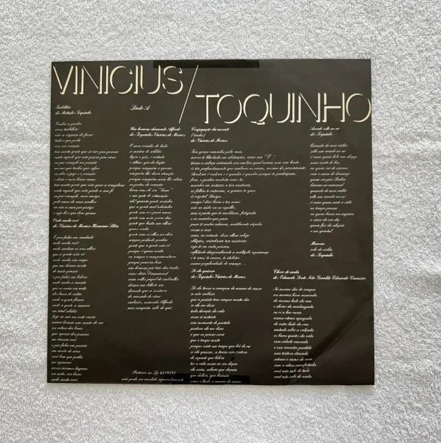 Disco de Vinil Vinicius e Toquinho - 1975 Vinicius e Toquinho - Foto 4