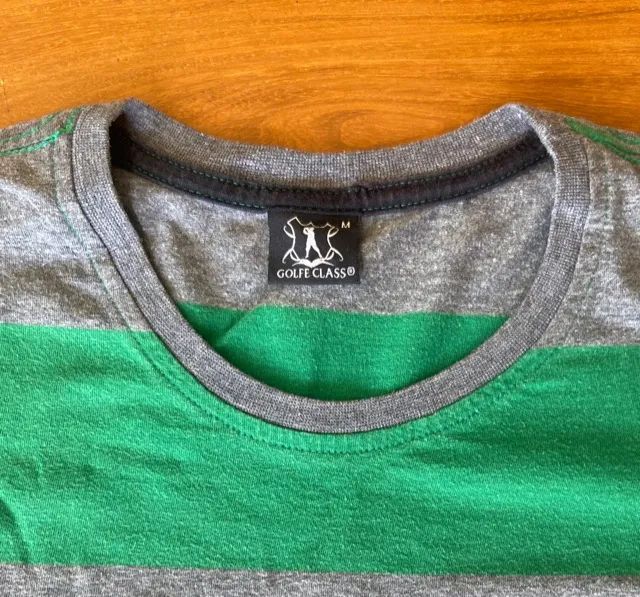 Camiseta Cinza e Verde Golf Class - Foto 2