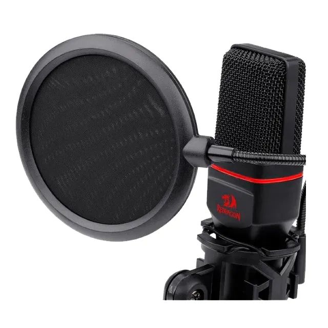 Microfone Gamer Streamer Redragon Seyfert C/ Tripé, 3.5MM, Black, GM100 - Foto 3