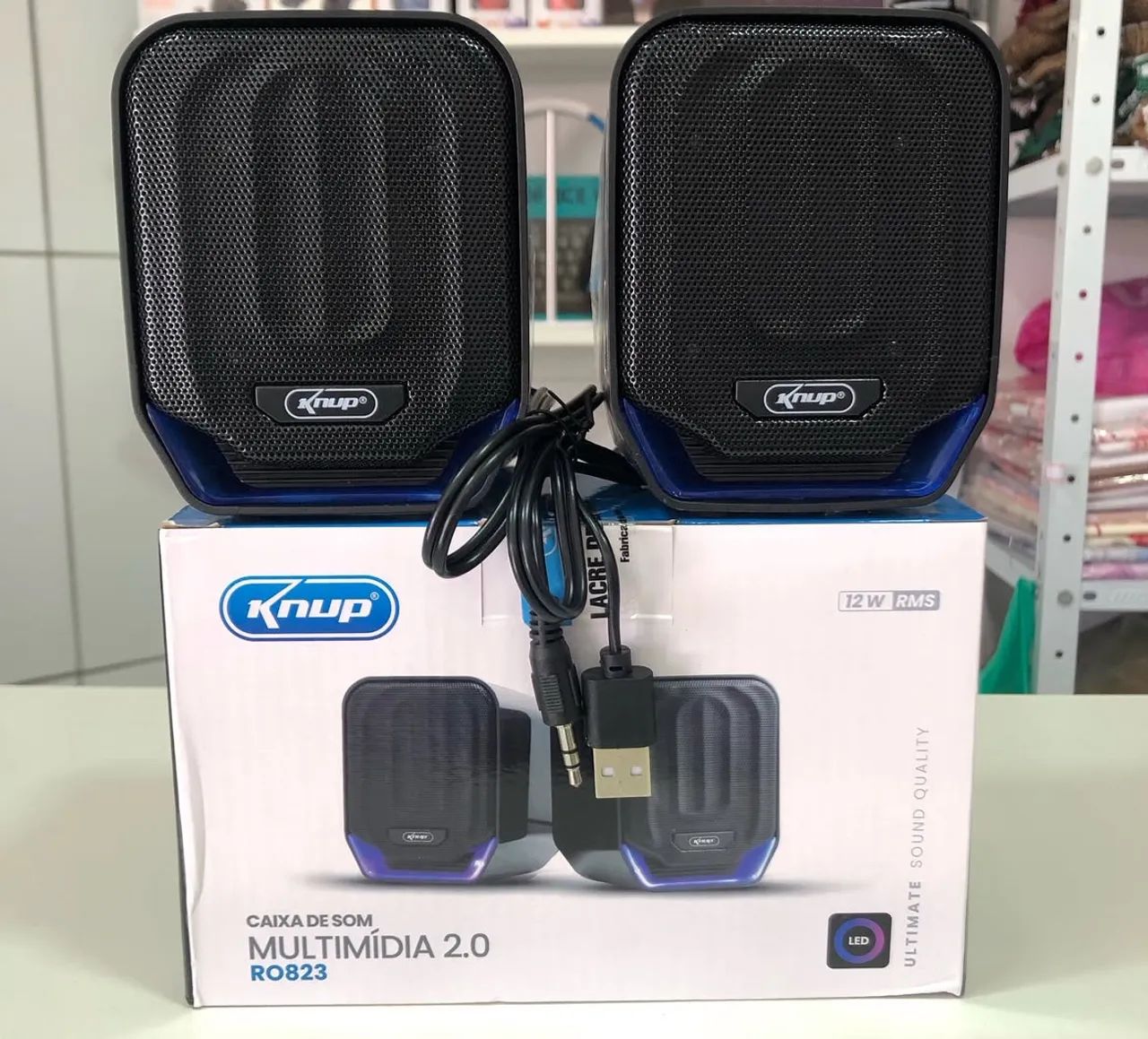 Caixa de Som Multimídia 2.0 Knup RO823