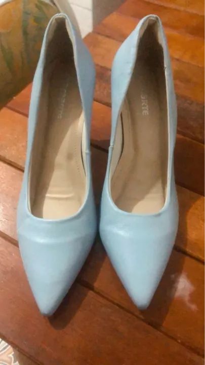 Scarpin azul bebê via Marte  - Foto 2