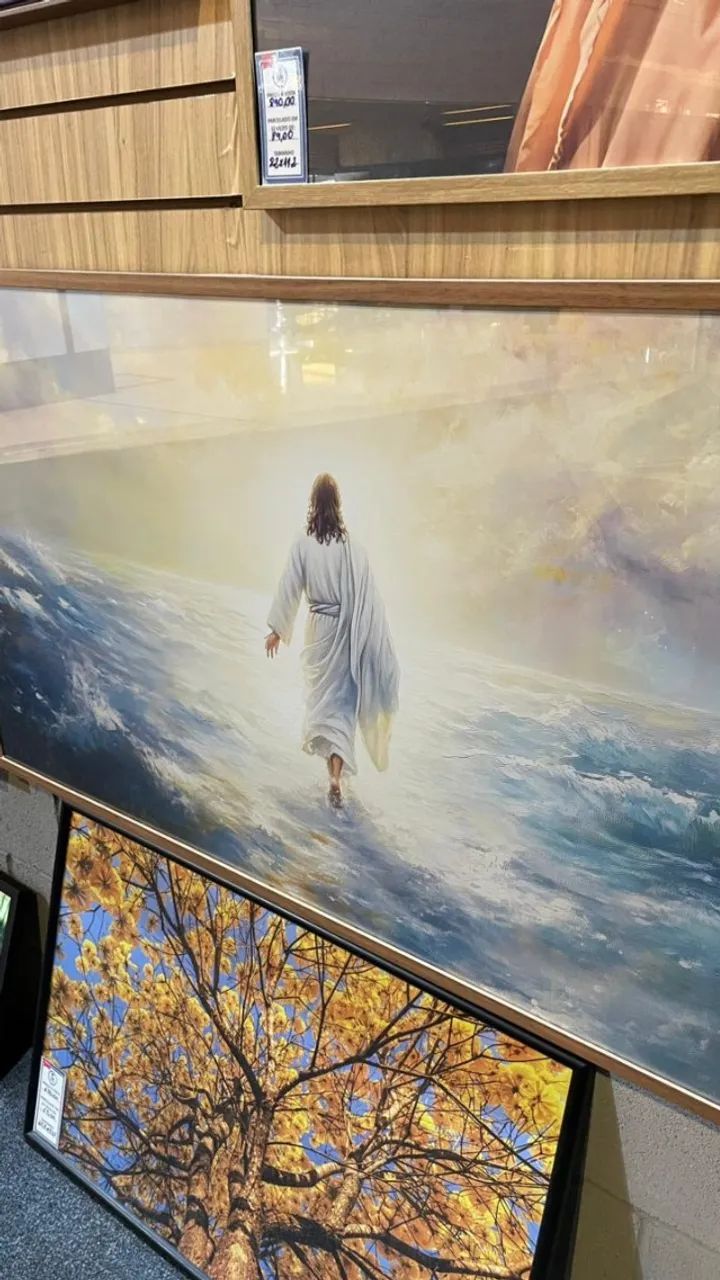 Quadro de Jesus sobre a Agua  - Foto 2