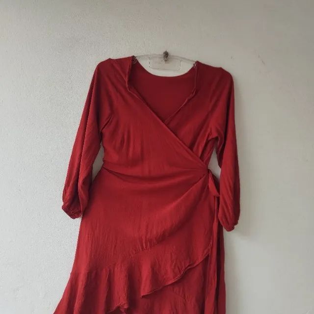 Vestido transpassado tamanho único viscose - Foto 3
