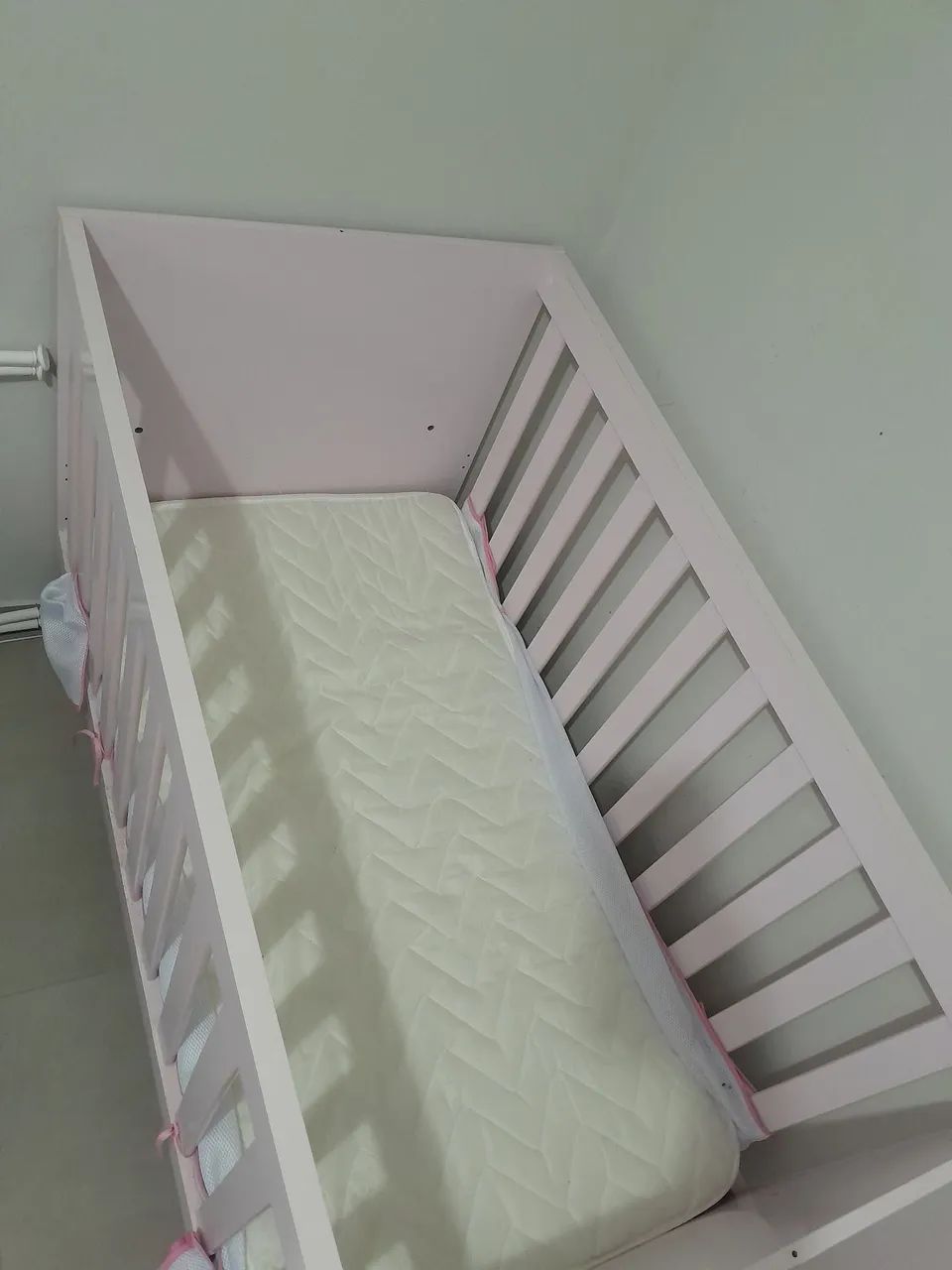 Berço ROSA 3 em 1 - COM COLCHÃO - Foto 3