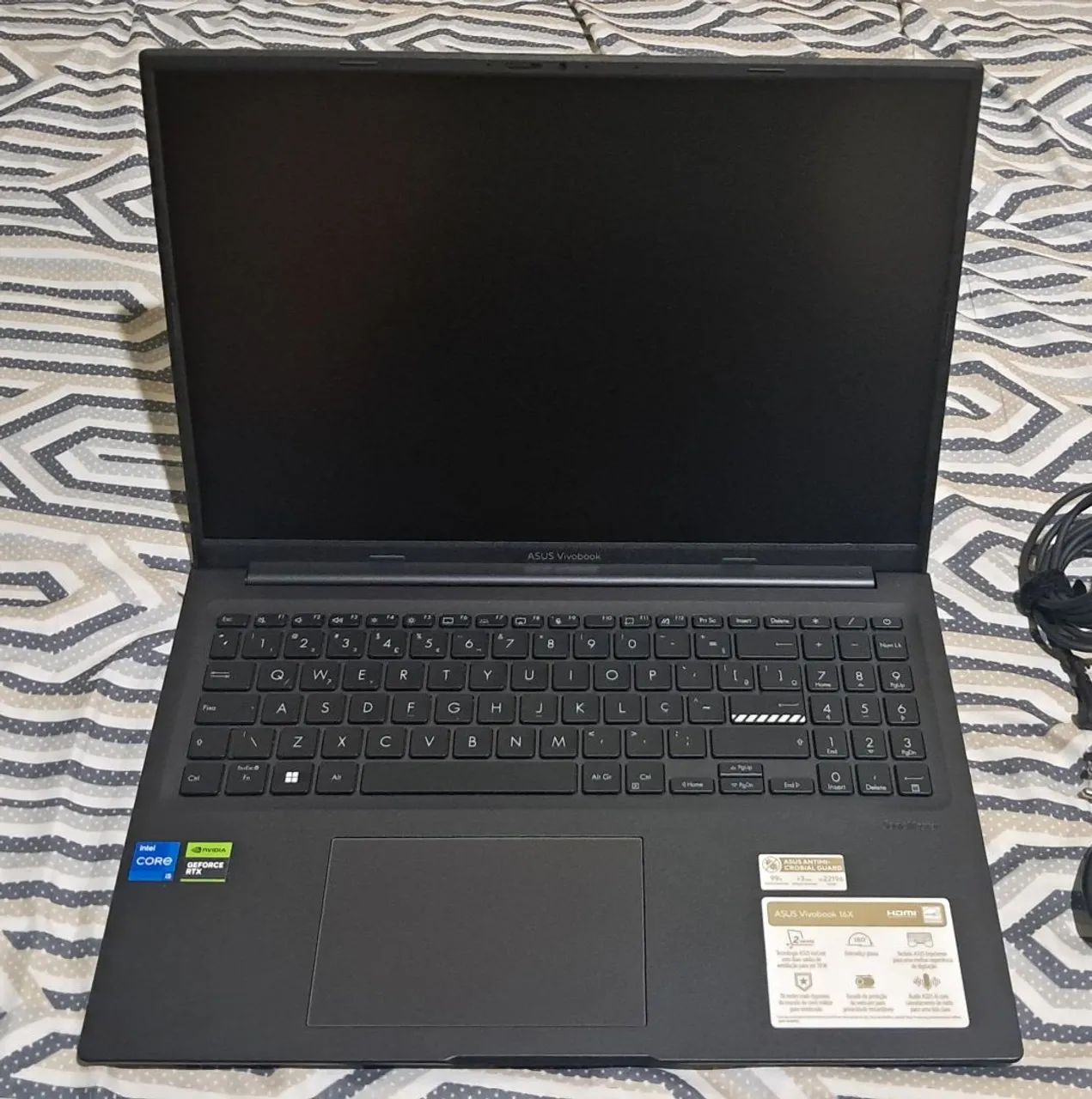 Notebook Asus Vivobook 16X - i5 12500H - RTX 2050 - 24GB RAM