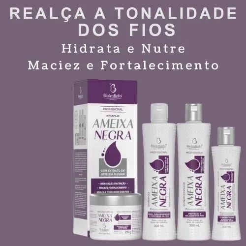 Kit Ameixa Negra Bio Instinto - Tratamento Capilar Profissional - Foto 3
