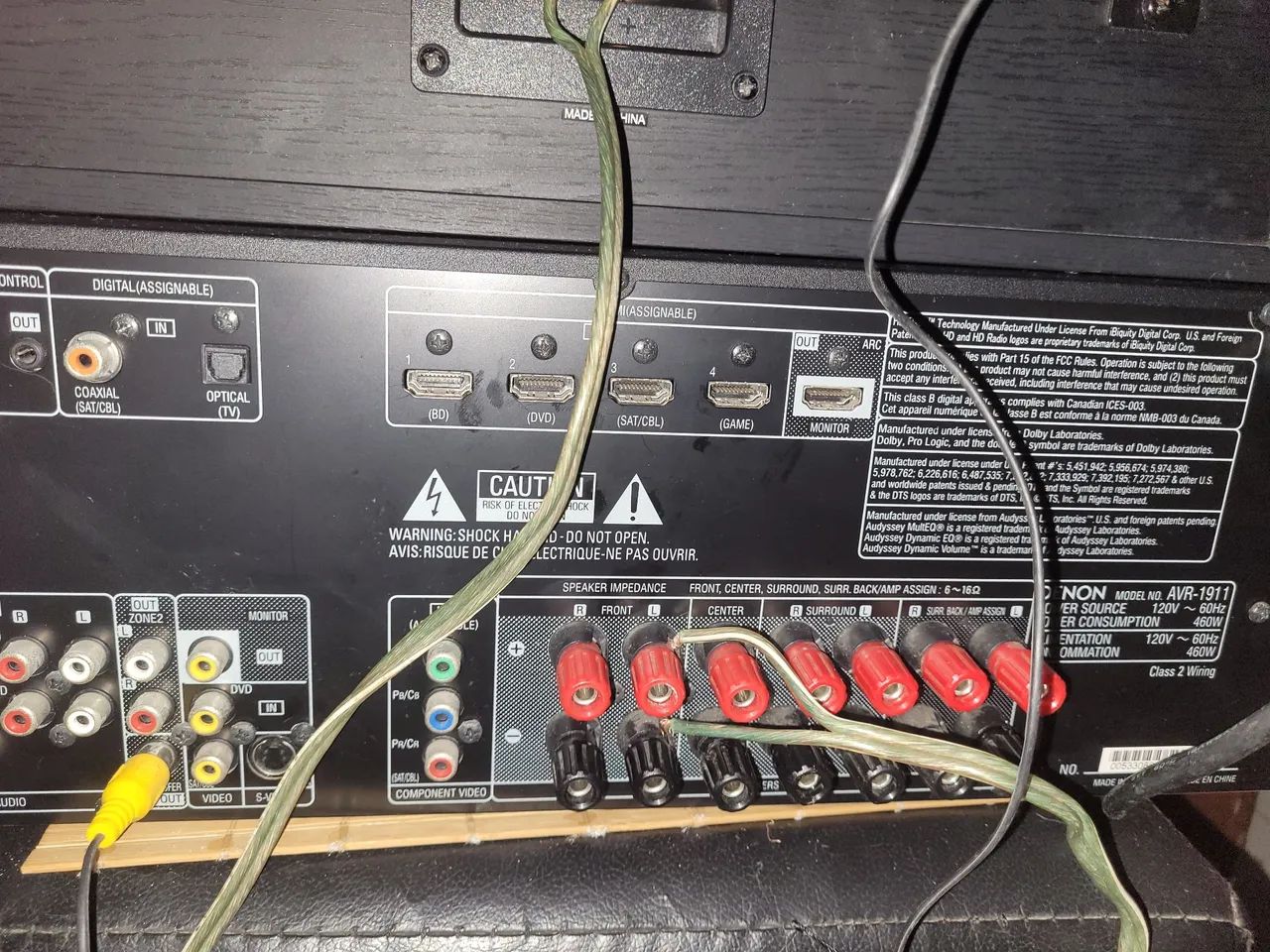 Home Theater receiver Denon com detalhes LEIA - CAIXA E SUB VENDIDOS - Foto 4
