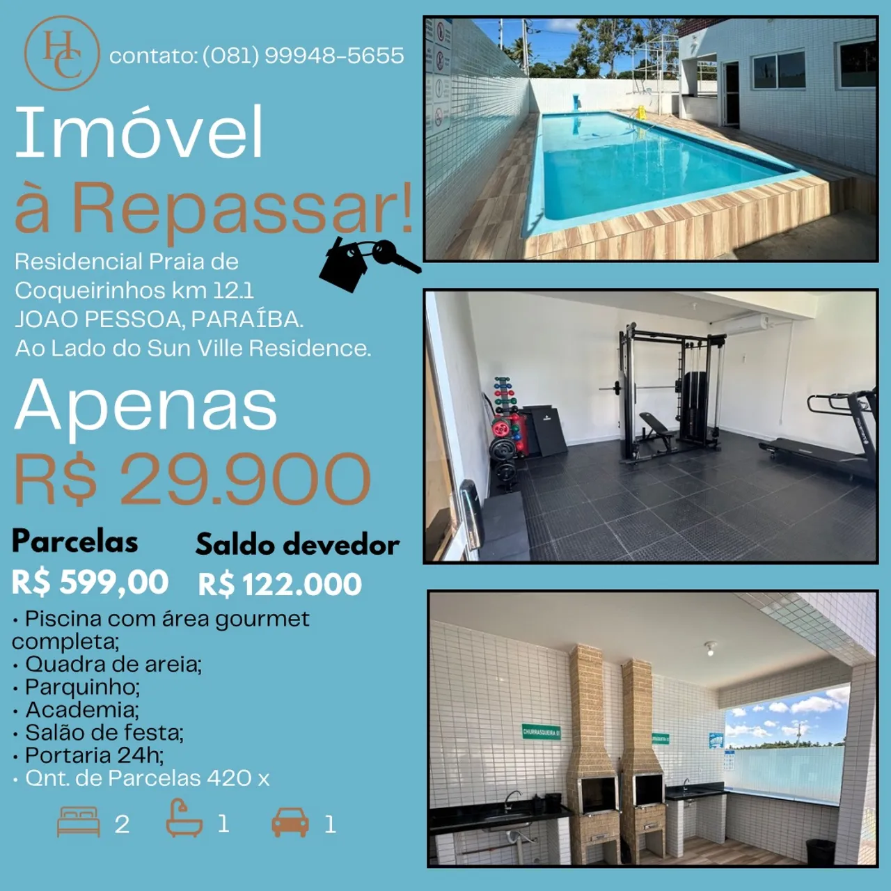 Repasso Chaves de Apartamento em João Pessoa ,Leia a Descrição!