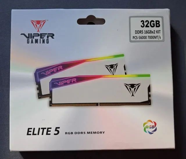 Memória RAM Viper Gaming Elite 32GB DDR5 7000Mhz CL38 RGB