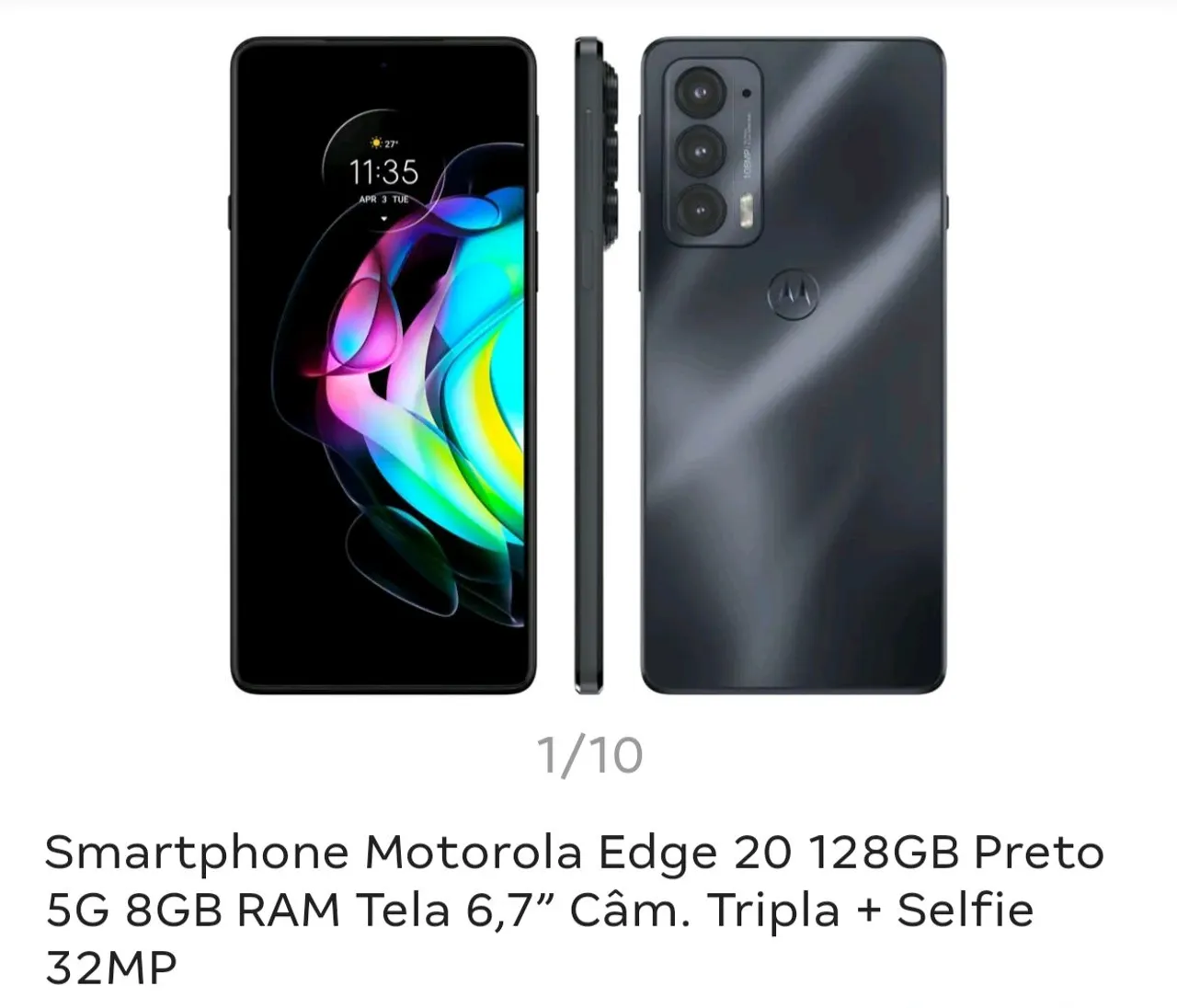 Motorola Edge 20 na caixa com NF (não é recondicionado)