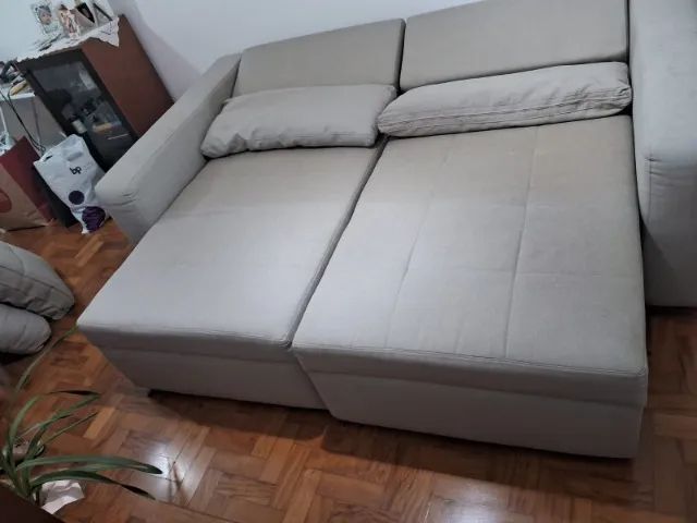 Sofá extensível e reclinável com assentos retráteis e almofadas soltas - Foto 5