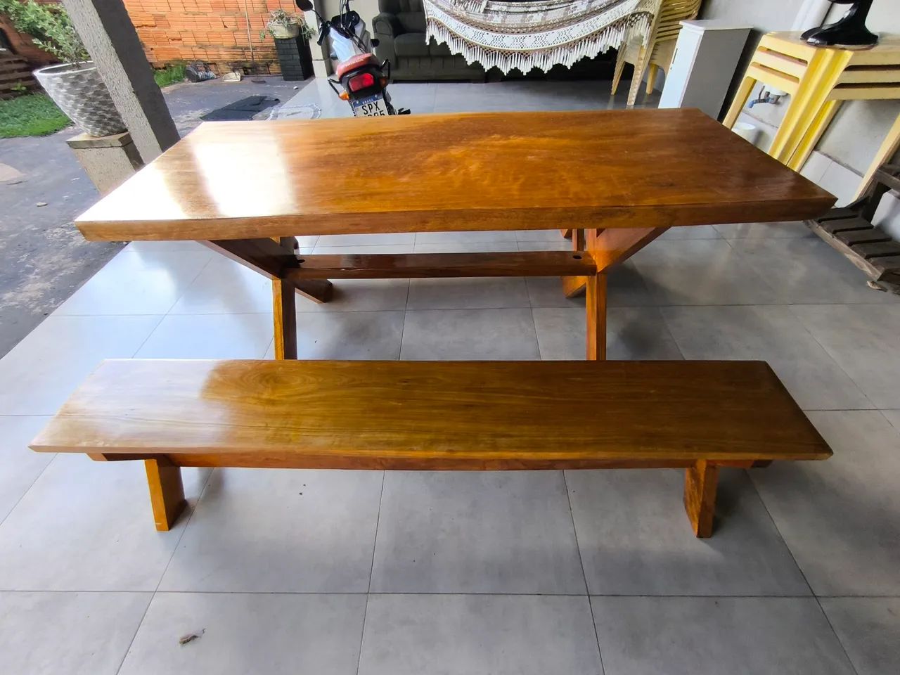 Mesa de madeira maciça - Foto 3