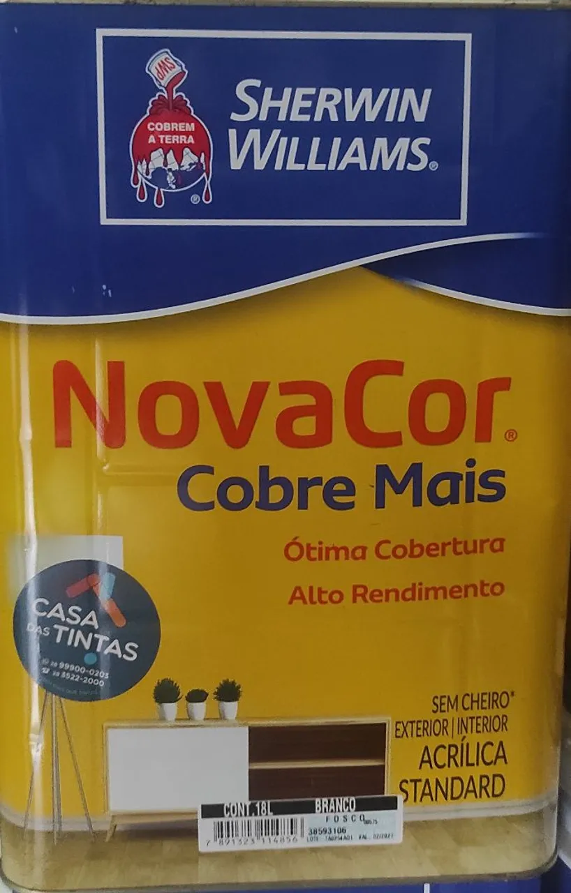 Tinta Sherwin Williams NovaCor Cobre Mais 18L