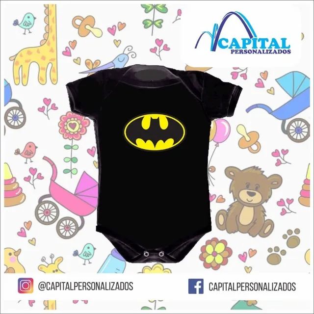 body infantil preto personalizado - Foto 4