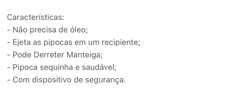 Máquina de Pipoca Elétrica - Sem Óleo!