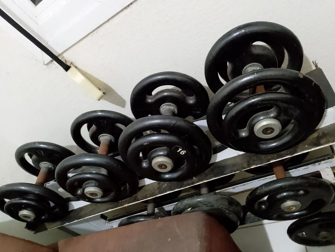 Halteres para musculação 