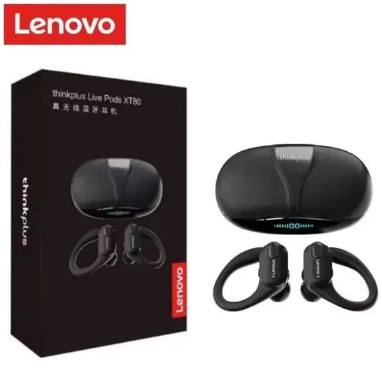 Fone de Ouvido Lenovo XT80 Bluetooth com Microfone - Academia, Corrida, Ciclismo etc