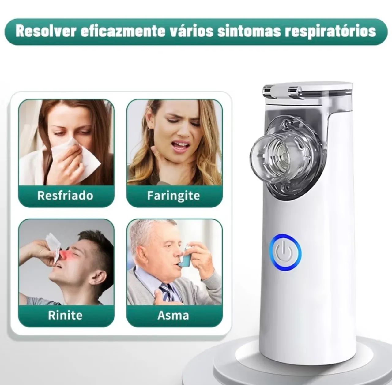 Inalador Portátil para Resfriado, Rinite, Asma e Mais!