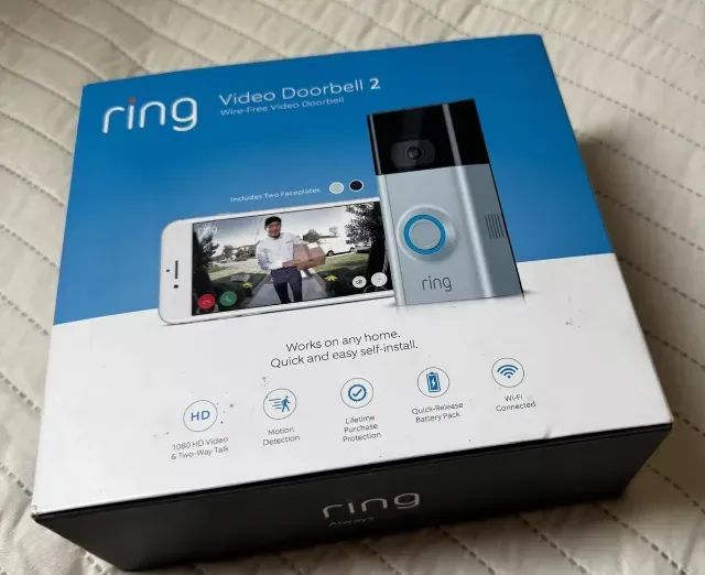 Campainha Ring Video Doorbell 2 1080p Hd Áudio E Vídeo Alexa - Foto 2