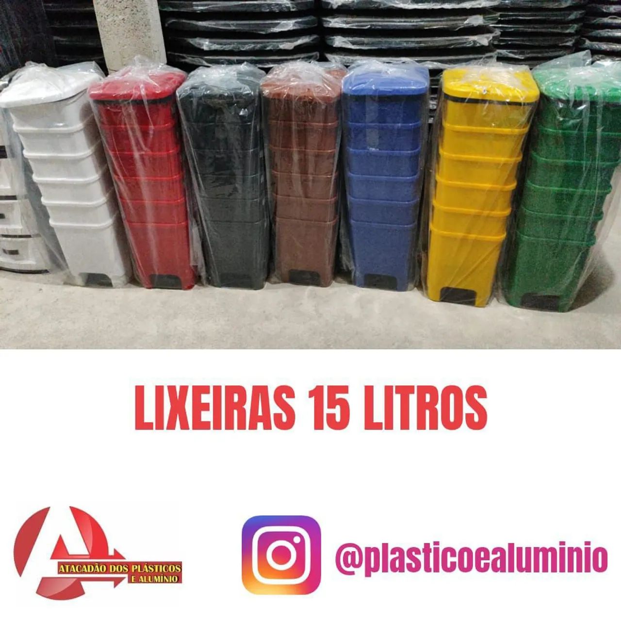 Lixeira com Pedal 15l,50l,100 litros  - Foto 4