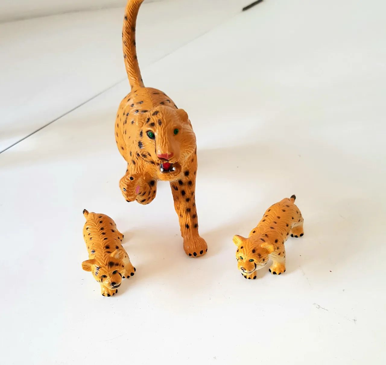 Onça e filhotes animais da floresta